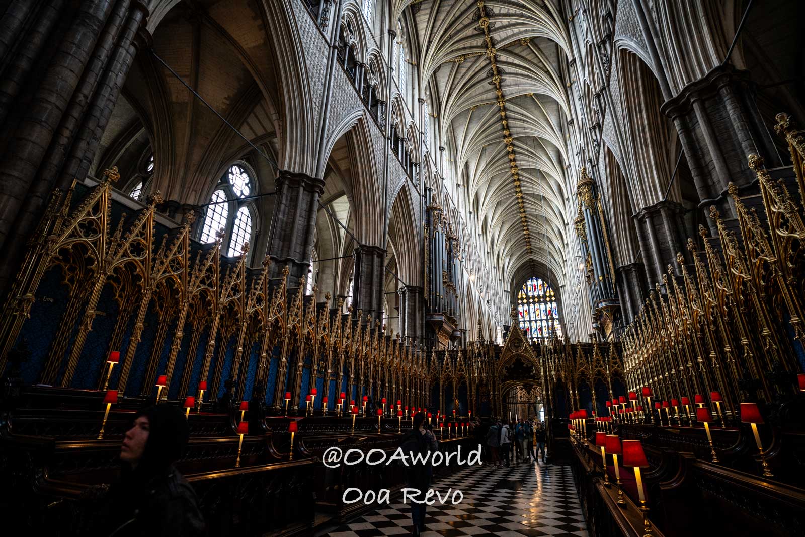 Westminster Abbey London Gothic cathedral interior with vaulted ceiling and ornate decorations Photo OOAworld
