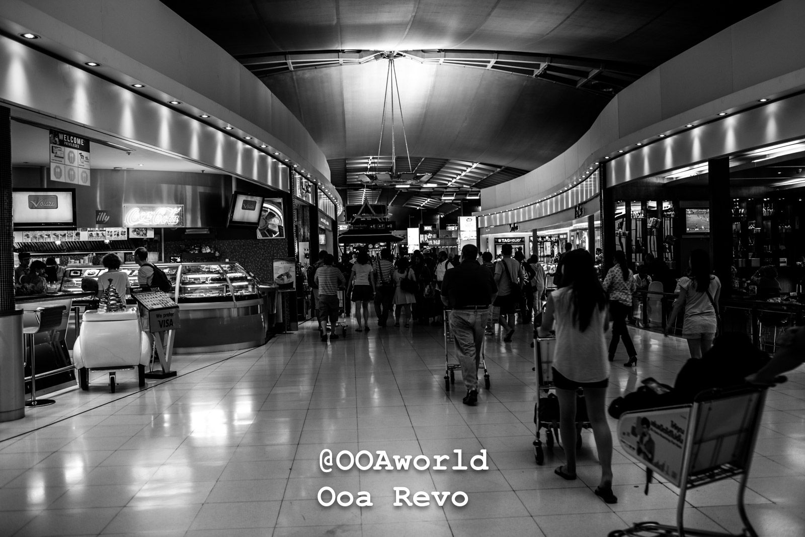 Yangon People and Streets Yangon busy airport terminal black and white Photo OOAworld