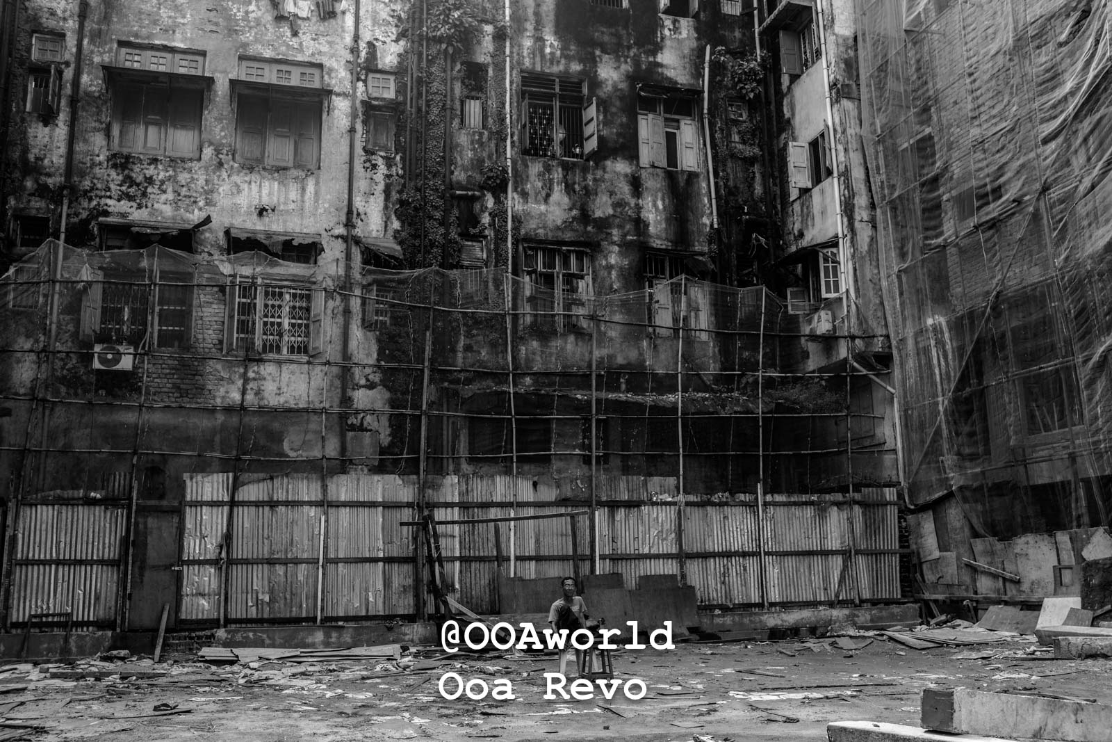 Yangon Streets and Textures Yangon black and white urban decay Photo OOAworld Yangon Streets and Textures Yangon black and white urban decay Photo OOAworld