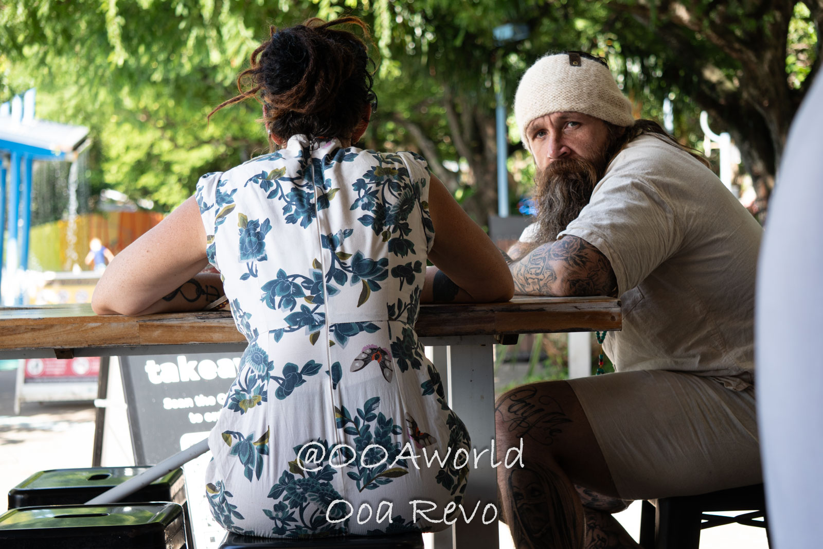 Cairns Australia outdoor cafe conversation tropical setting Photo OOAworld