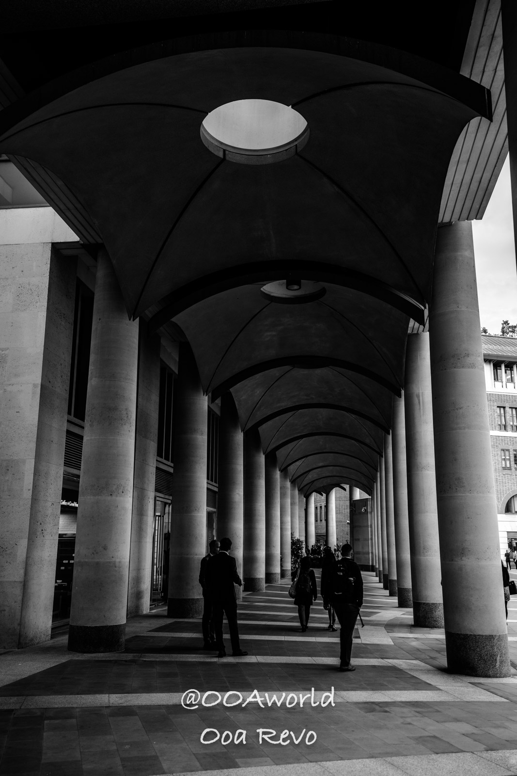 London Urban Architecture London black and white architectural walkway Photo OOAworld