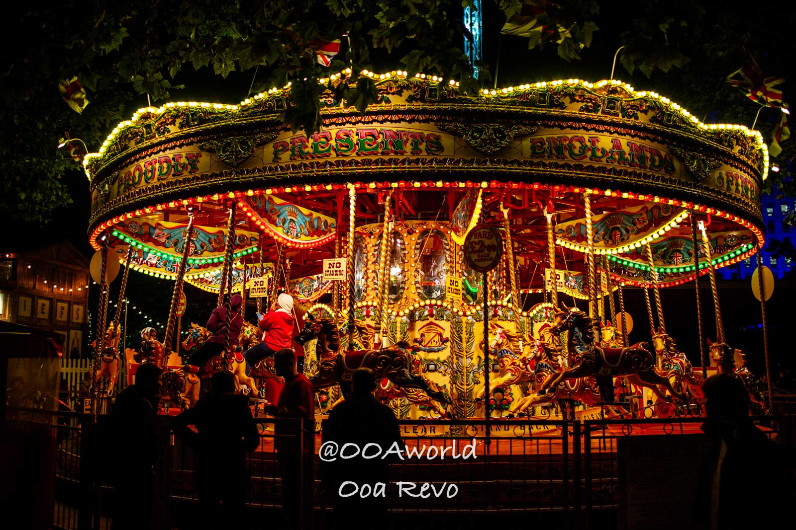 London Urban Architecture London lit carousel ride nighttime Photo OOAworld