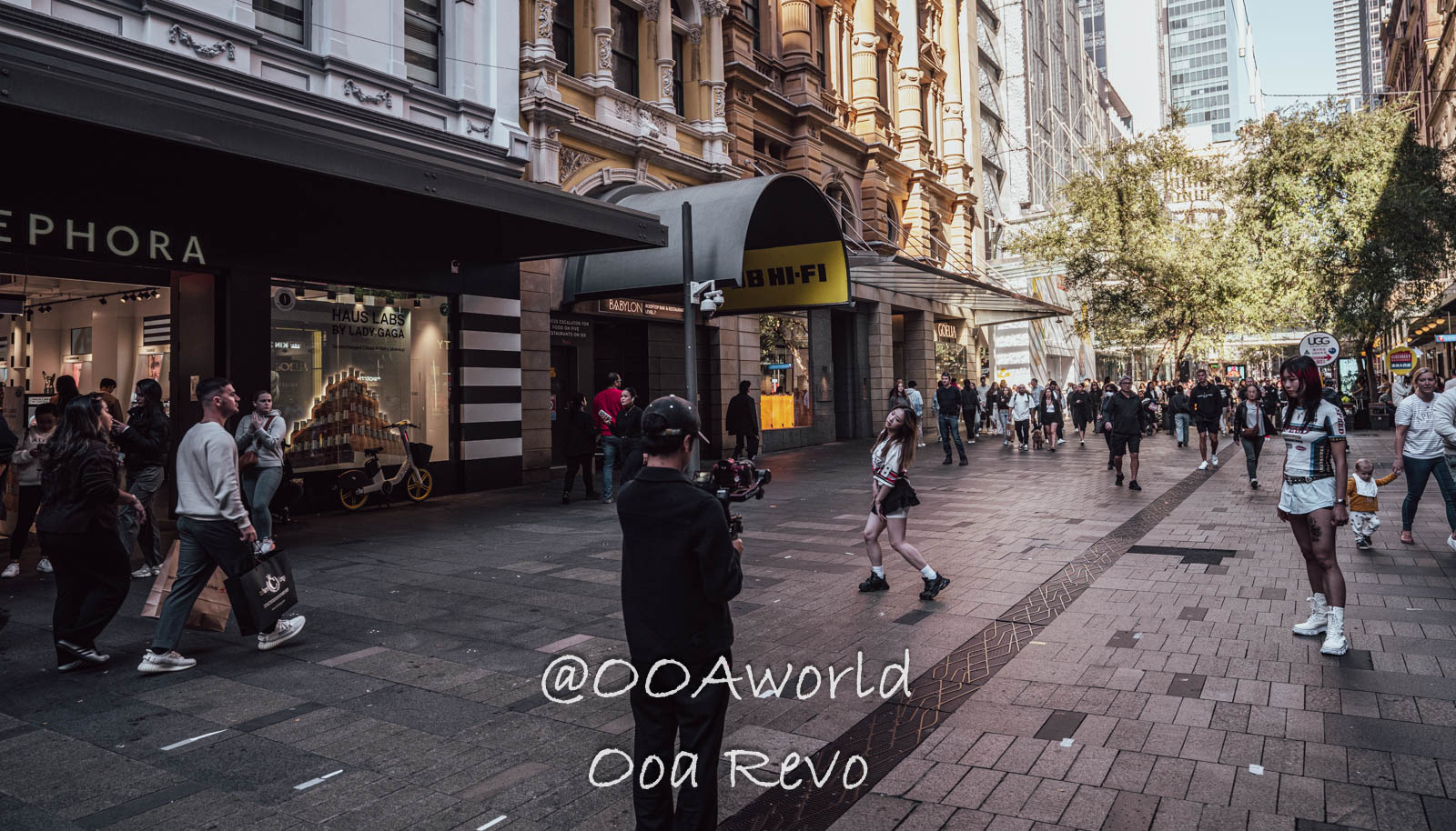 New Sydney Sydney busy city street with people shopping Photo OOAworld