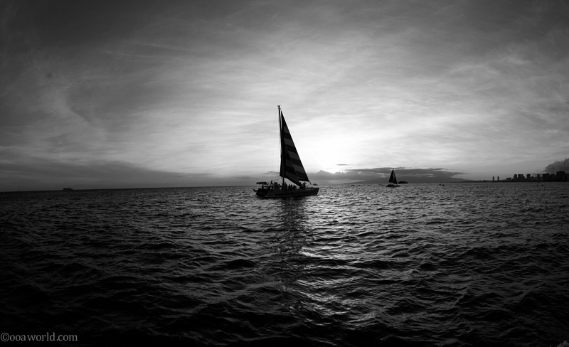 Sunset sailing, Hawaii