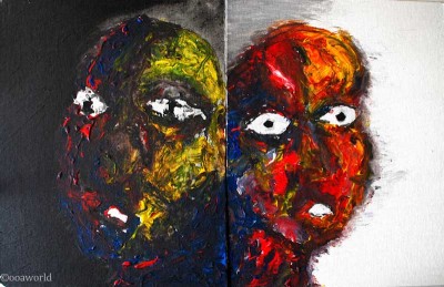 Two-faced-ws art painting ooaworld