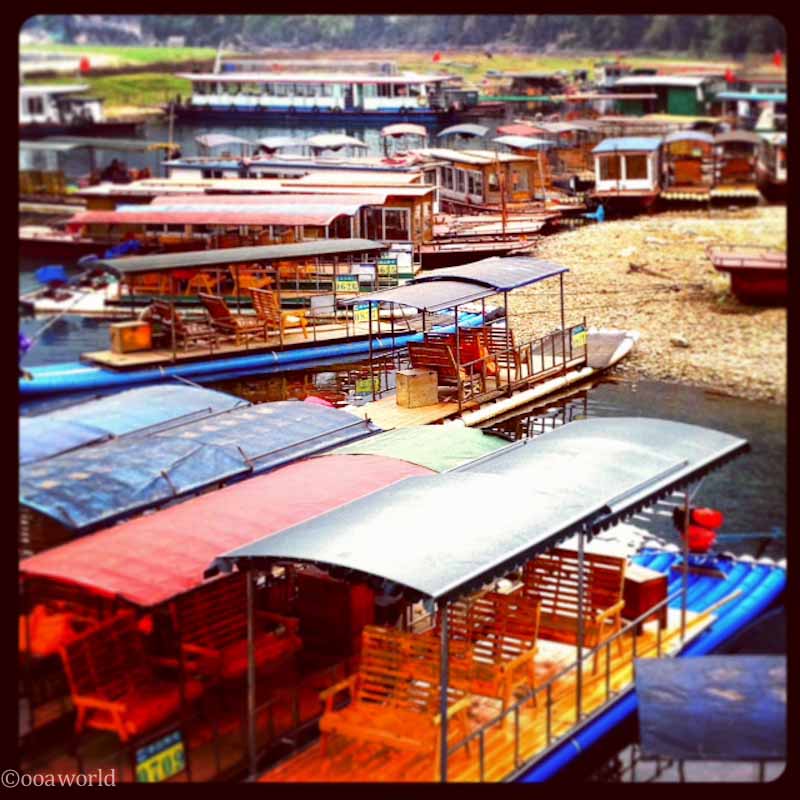 Yangshuo boats Instagram photo ooaworld