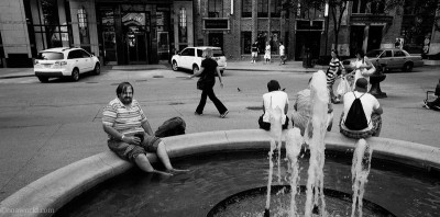 chicago Street Photography fountain unjoy