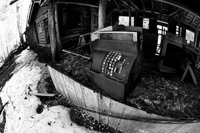 Abandoned cash register machine photo ooaworld