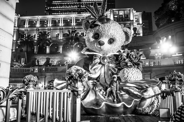 Teddy Bear Sculpture by Hong-Kong's Avenue of Stars