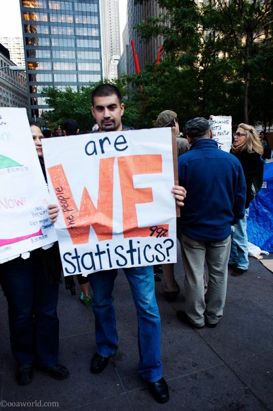 Photos Occupy New York, Are We Statistics