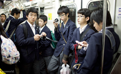 tokyo subway japanese schoolboys photo ooaworld
