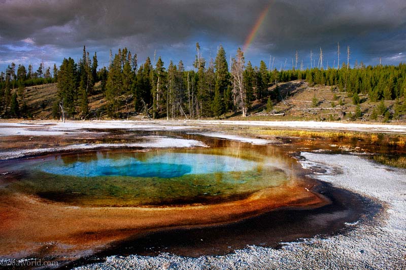 Photos Yellowstone Park Grand Teton Rainbow from Earth to Sky